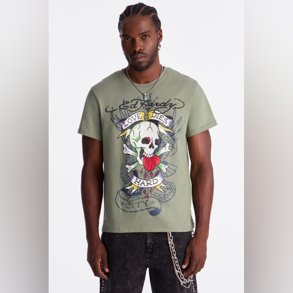 Ed Hardy Love Dies Hard Short Sleeve Tee